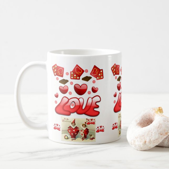 Valentine's Day Mug Mugs (With Donut)