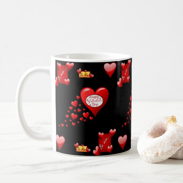 Valentine's Day Mug Mugs (With Donut)