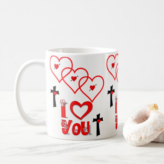 Valentine's Day Mug Mugs (With Donut)