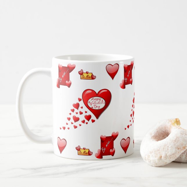 Valentine's Day Mug Mugs (With Donut)