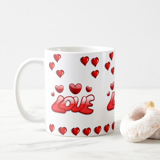 Valentine's Day Mug Mugs (With Donut)