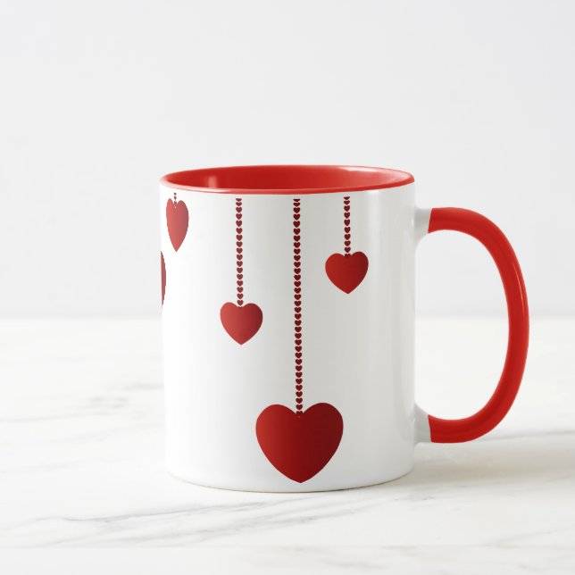 Valentine's Day Mug with hearts (Right)