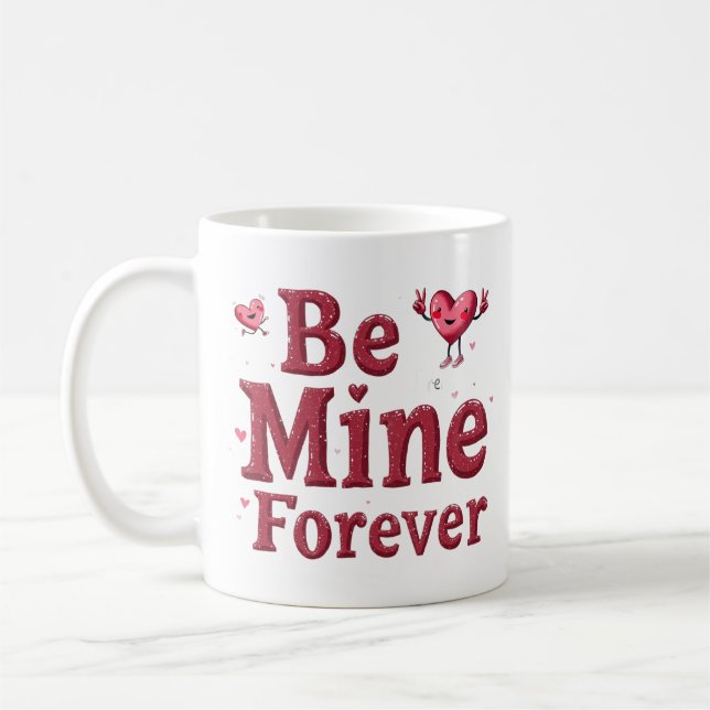 Valentine's Day Mug with Retro Design (Left)