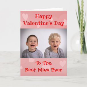 Valentines Day Mum Worlds Best Ever Kids Photo Holiday Card