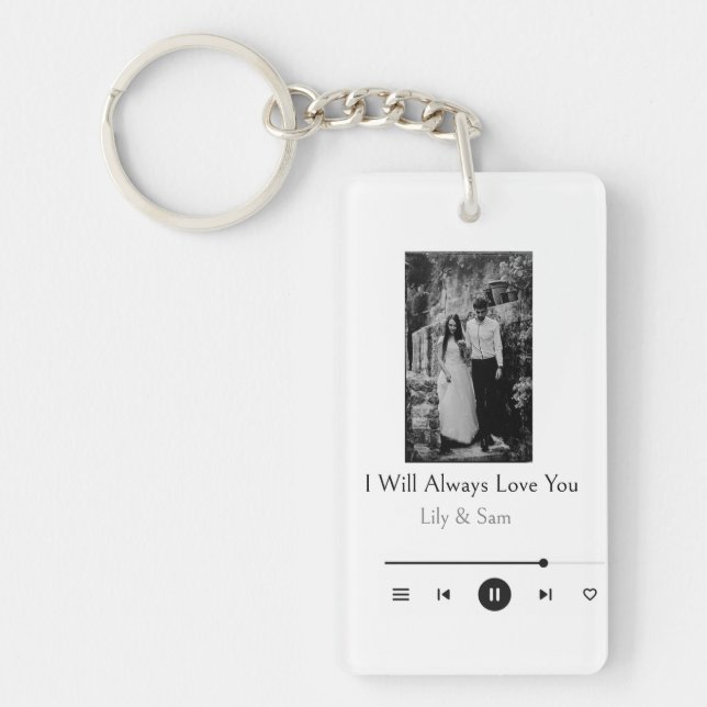 Valentine's Day Music Player  Key Ring (Front)