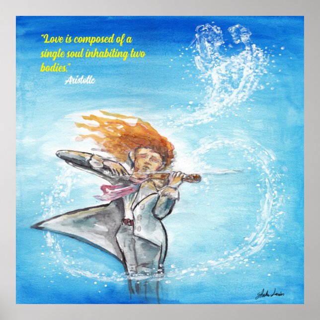 Valentine's Day Music Souls Beautiful Quote  Poster (Front)