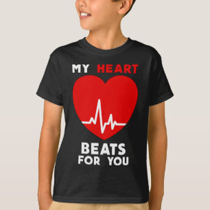Valentines Day My Heart Beats For You Matching Cou T-Shirt