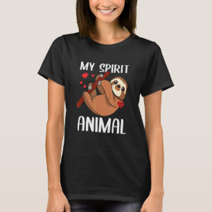 Valentines Day My Spirit Animal Sloth I Love You H T-Shirt