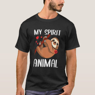 Valentines Day My Spirit Animal Sloth I Love You H T-Shirt