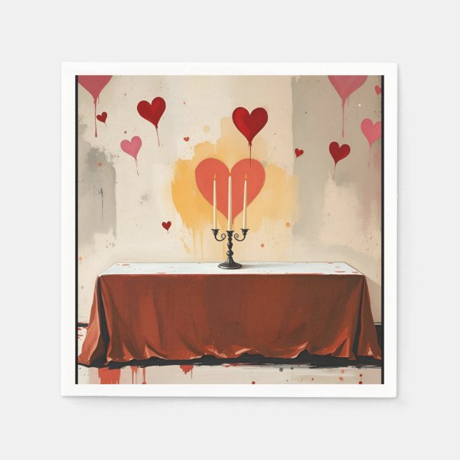 Valentines Day Napkins  (Front)