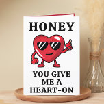 Valentine's Day Naughty Heart Funny Happy Birthday Thank You Card<br><div class="desc">Looking for a unique way to express your love and humour to your romantic partner? Our funny heart greeting card is the perfect choice for your husband or wife on his or her birthday or Valentine's Day! Customise it by adding your own personal message. Design features a cool red heart...</div>