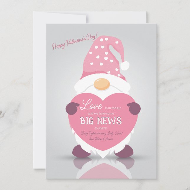 Valentine's Day News Pregnancy Announcement (Front)