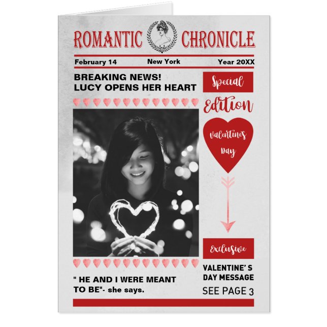 Valentine's Day Newspaper cover (Front)