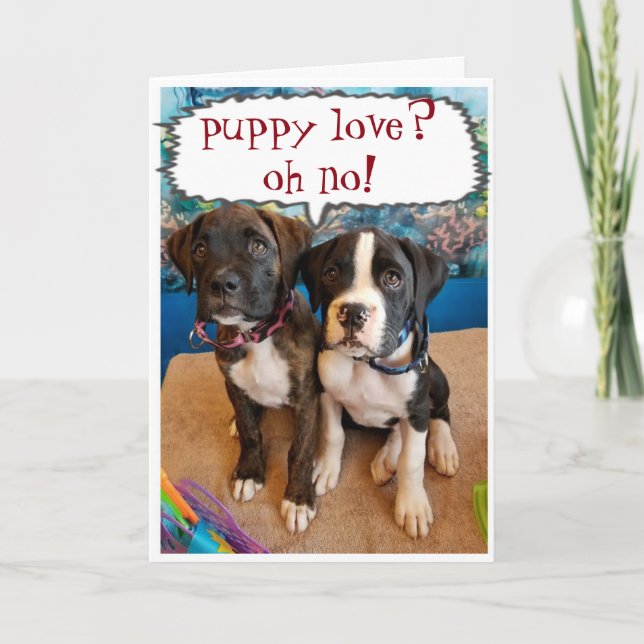 VALENTINE'S DAY **NOT PUPPY LOVE** FOREVER LOVE CARD (Front)