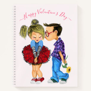Valentine's Day Notebook Gift with Romantic Couple