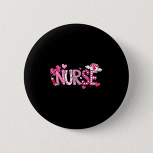 Valentines Day Nurse Graphic Nk Patterns For Woman 6 Cm Round Badge