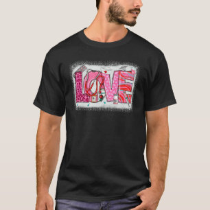 Valentines Day Nurse Heart Pink Leopard Nursing Sc T-Shirt