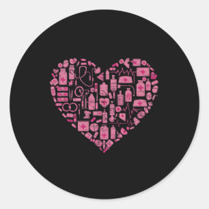 Valentines Day Nurse Life Valentine Day Nursing To Classic Round Sticker