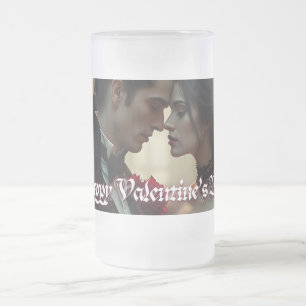 Valentine's Day of Eternal Passion Frosted Glass Beer Mug
