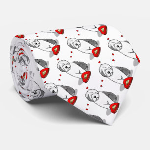 Valentine's Day Old English Sheepdog Grey 1 Cute Tie