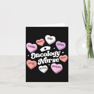 Valentines Day Oncology Nurse Cancer Suprt Groovy Card