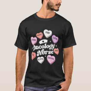 Valentines Day Oncology Nurse Cancer Suprt Groovy  T-Shirt