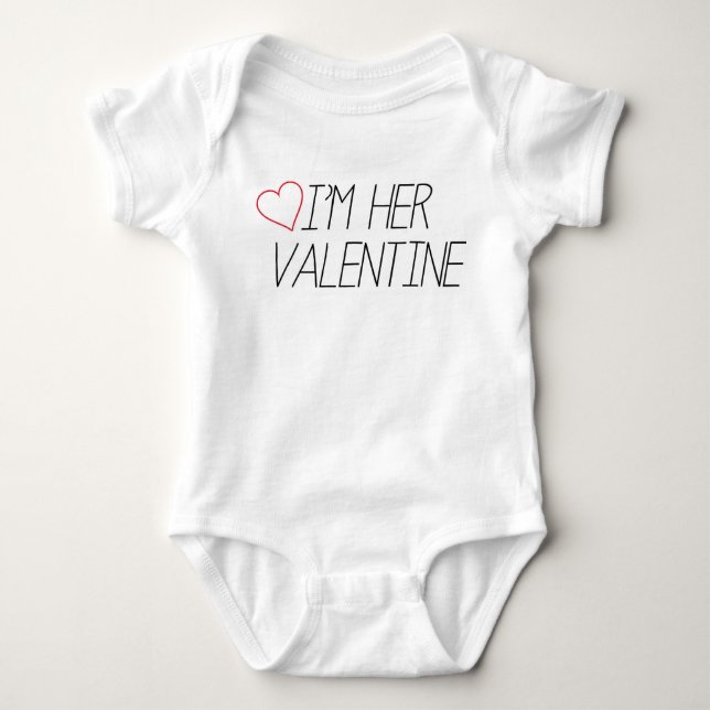 Valentine's Day Onsie Baby Bodysuit (Front)
