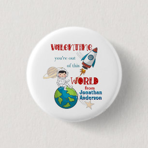 Valentines Day Out Of This World Space 3 Cm Round Badge
