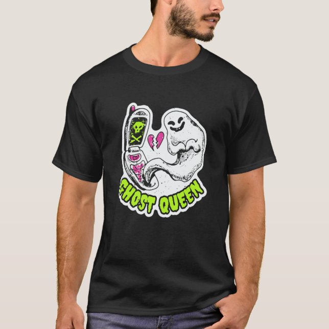 Valentine's Day Outfit Ghost Queen Anti Valentine' T-Shirt (Front)