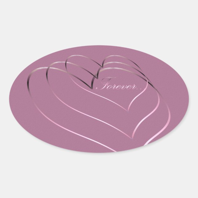 Valentines Day Oval Sticker (Front)
