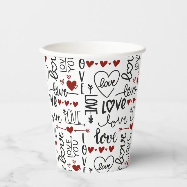 Valentines Day Paper Cups (Front)