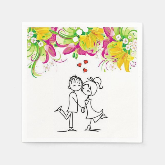 Valentine's Day Paper Napkins (Front)