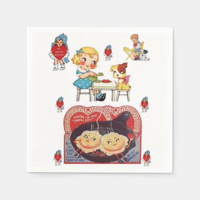 Valentine's Day Paper Napkins (Front)