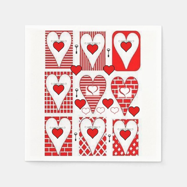 Valentine's Day Paper Napkins (Front)