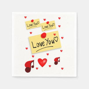 Valentine's Day Paper Napkins