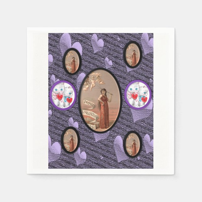 Valentine's Day Paper Napkins (Front)