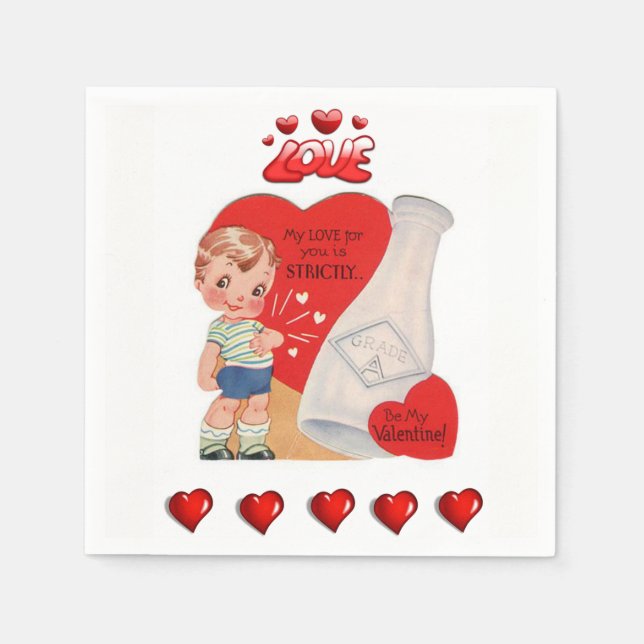 Valentine's Day Paper Napkins (Front)