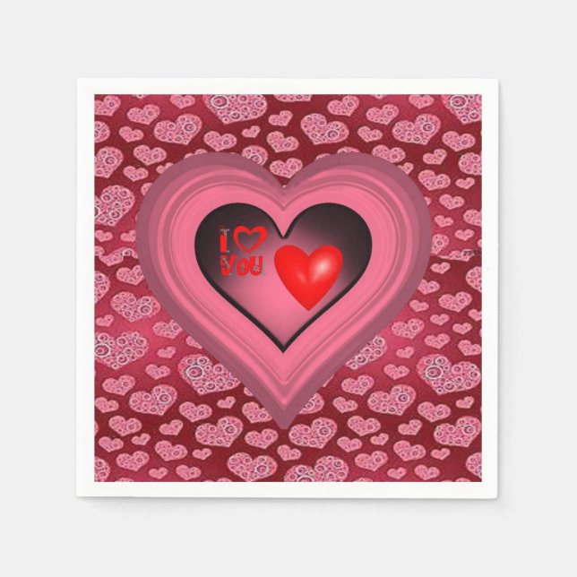 Valentine's Day Paper Napkins (Front)