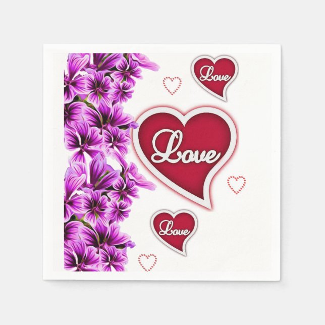 Valentine's Day Paper Napkins (Front)