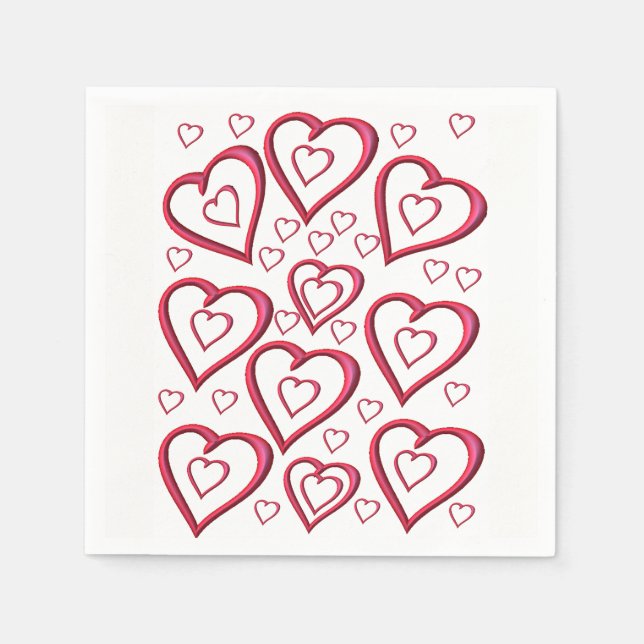 Valentine's Day Paper Napkins (Front)