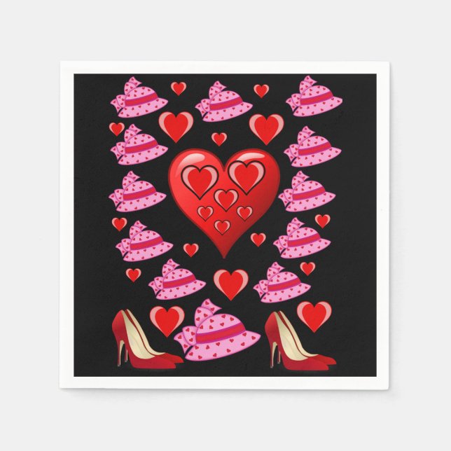 Valentine's Day Paper Napkins (Front)