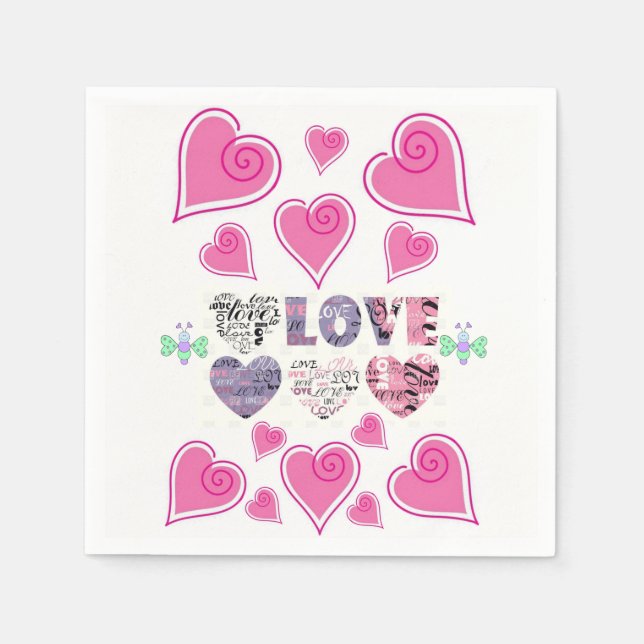 Valentine's Day Paper Napkins (Front)