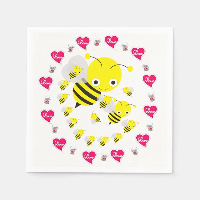 Valentine's Day Paper Napkins (Front)