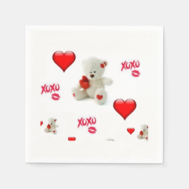 Valentine's Day Paper Napkins (Front)