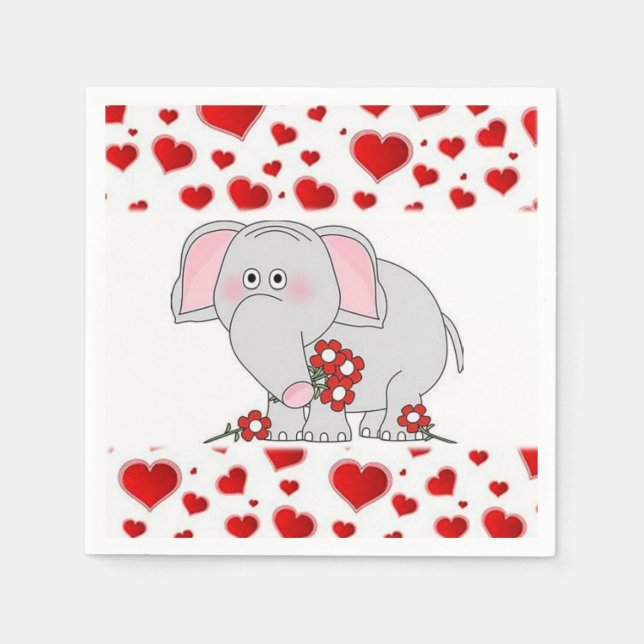 Valentine's Day Paper Napkins (Front)