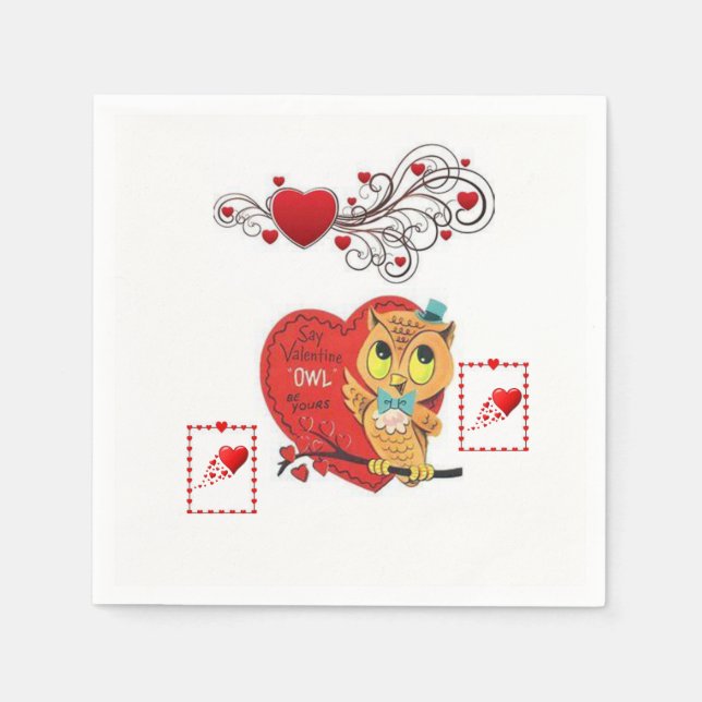 Valentine's Day Paper Napkins (Front)