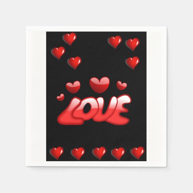 Valentine's Day Paper Napkins (Front)