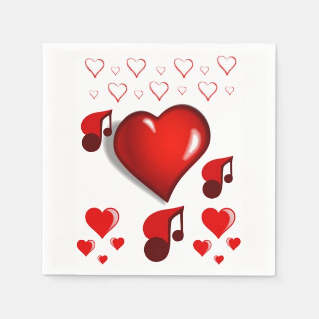 Valentine's Day Paper Napkins (Front)