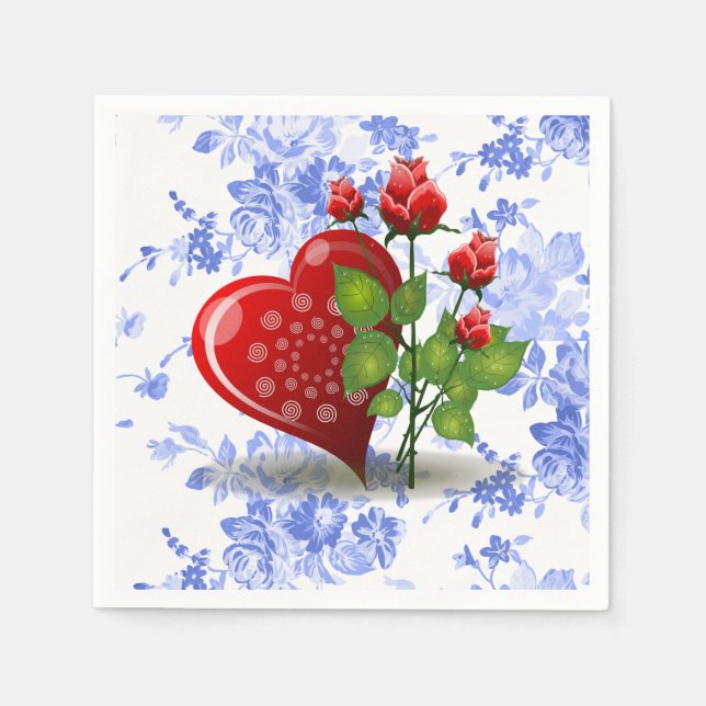 Valentine's Day Paper Napkins (Front)