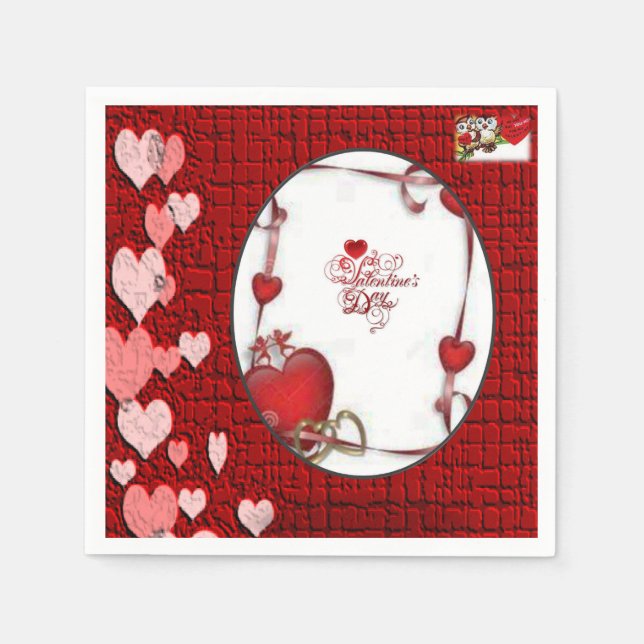 Valentine's Day Paper Napkins (Front)